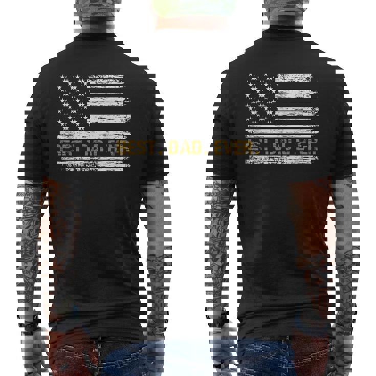 Bandiera Americana Best Dad Ever Best Daddy Bandiera Best Dad Ever T-shirt da uomo con stampa posteriore