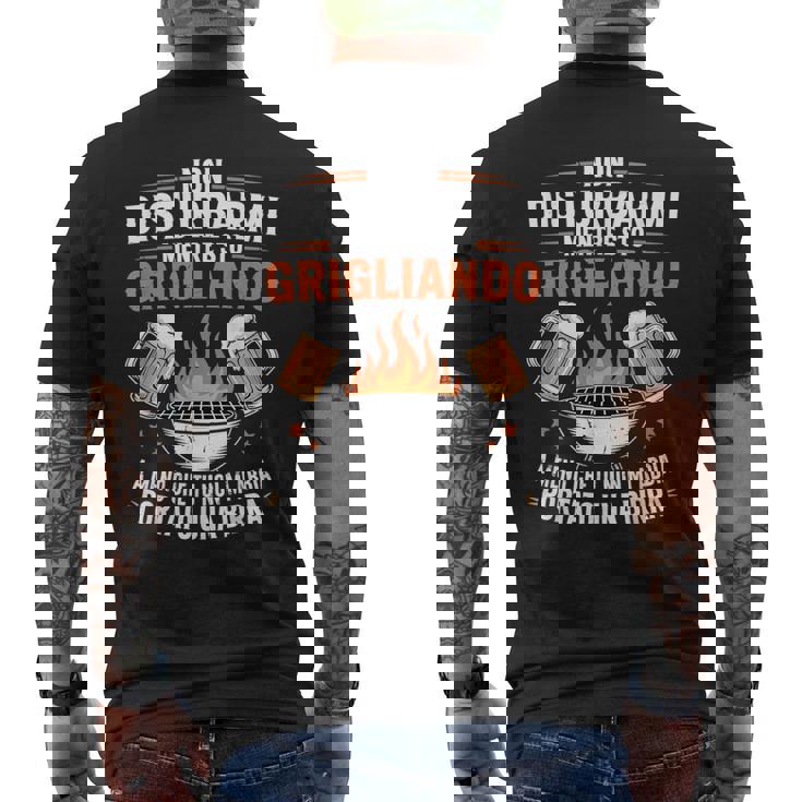 Barbecue Birra Divertente Griglia Per Bbq Papà T-shirt da uomo con stampa posteriore