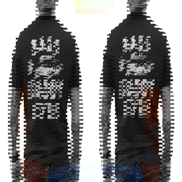Bass Daddy Ever Fishing Daddy Father's Day メンズTシャツ バックプリント