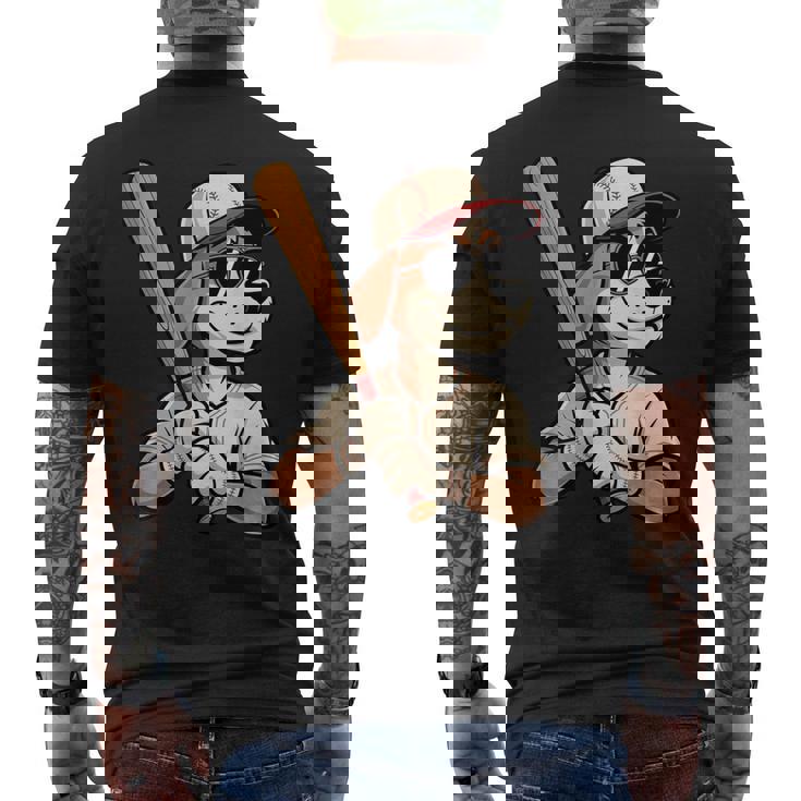 Beagle Baseball Dog Lovers Sports Player Tee Men's Back Print T-Shirt