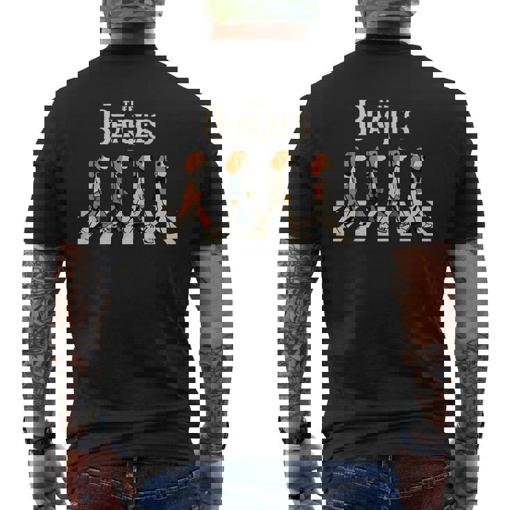 The Beagles Cover Cuteintage Beagle Dog Lover メンズTシャツ バックプリント