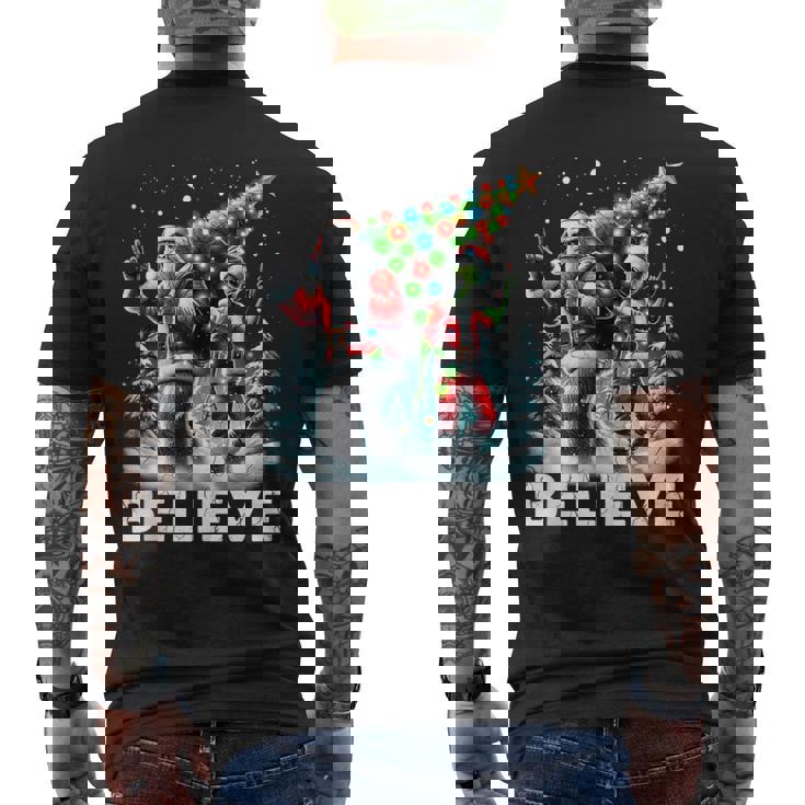 Believe Alien And Bigfoot Christmas Tank Top Men's Back Print T-Shirt