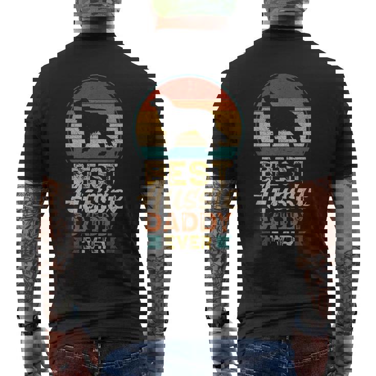 Best Aussie Daddy Ever Father's Day Australianhepherd Dad T-shirt da uomo con stampa posteriore