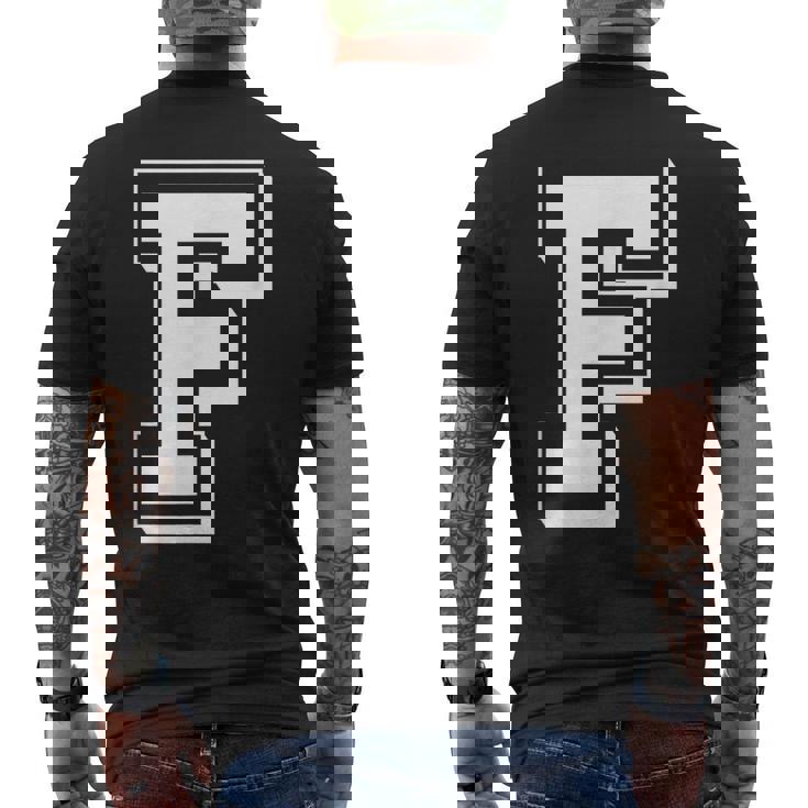 Best Friendshipseven Letters F From Friends メンズTシャツ バックプリント