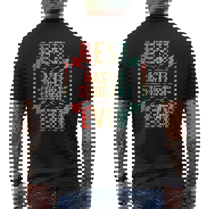 Best Master Sergeant Ever Job Title Men's Back Print T-Shirt