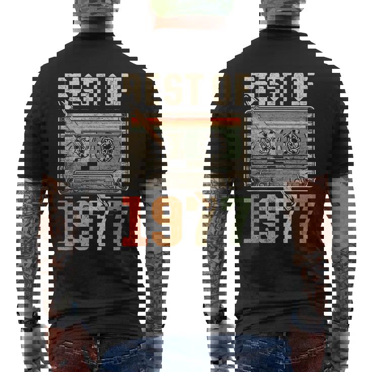 Best Of 1977 オールド・カセット 49歳の誕生日 レトロ メンズTシャツ バックプリント