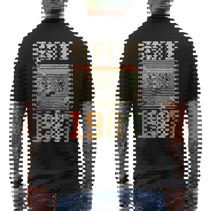 Best Of 1987 オールド・カセット 39歳の誕生日 レトロ メンズTシャツ バックプリント