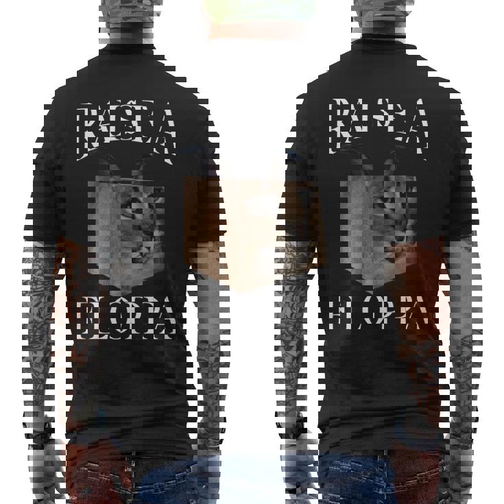 Big Floppa カラカルキャットミーム Raise A Floppa 長袖tシャツ メンズTシャツ バックプリント