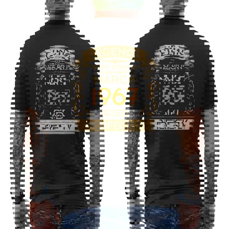Birthday Legends Were Born Ins March 1967 メンズTシャツ バックプリント