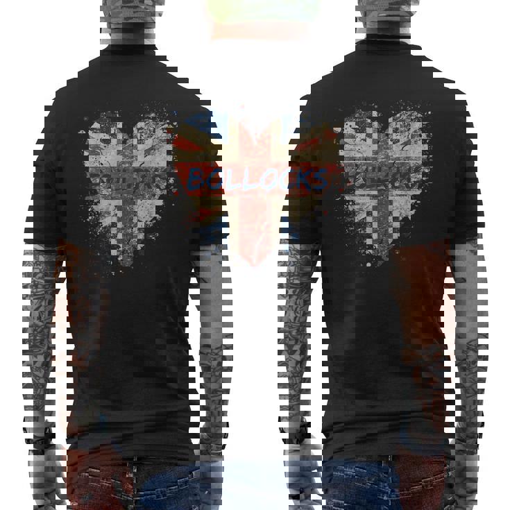 Bollocks ヴィンテージ 英国ユニオンジャック ハートペイント 飛び散り メンズTシャツ バックプリント