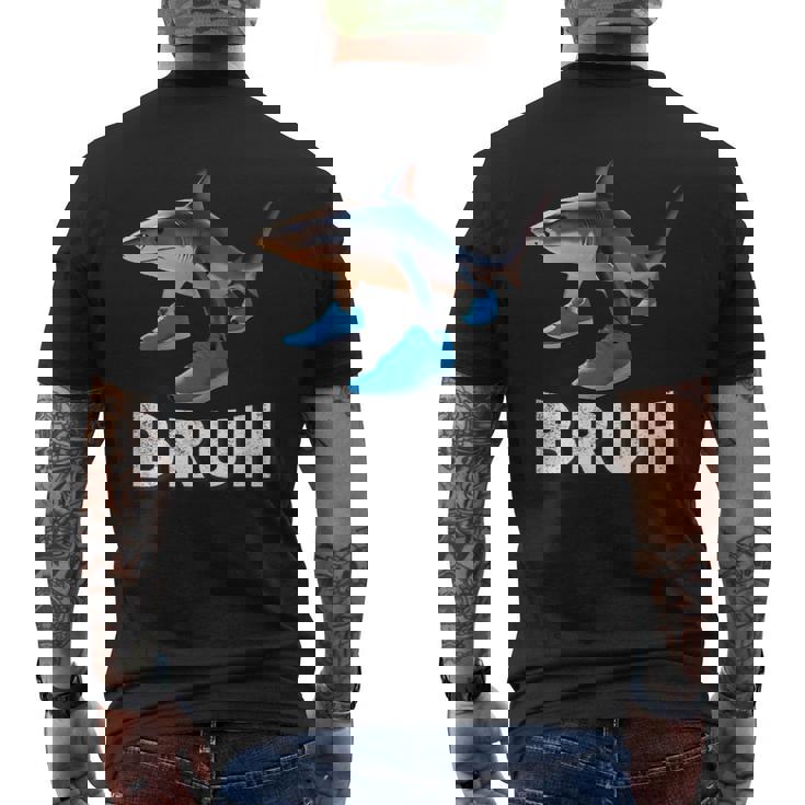 Bruh Sneaker Shark Meme Tralalero Tralala Men's Back Print T-Shirt