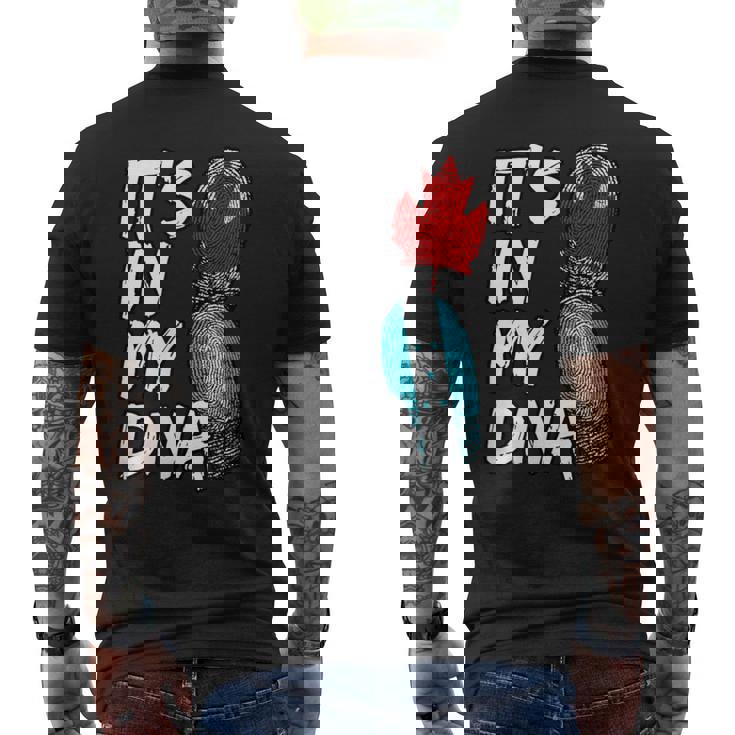 Canada Canadian Honduras Honduran DNA Flag It's In My DNA Men's Back Print T-Shirt