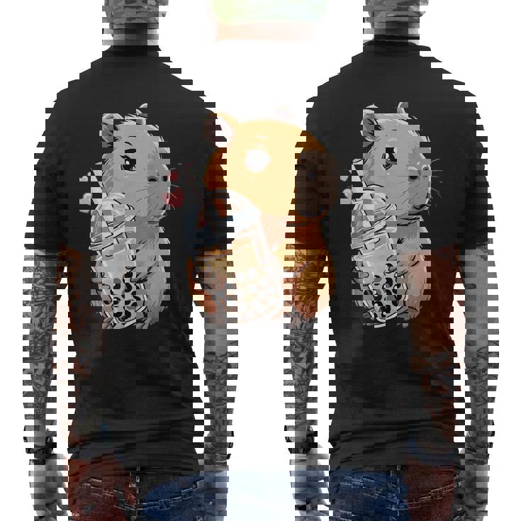 Capybara Bubble Tea Kawaii Niña Disfraz De Capibara Camiseta Hombre Estampado Espalda