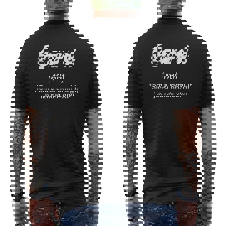 Carol 名詞定義 名前入り キャロル メンズTシャツ バックプリント