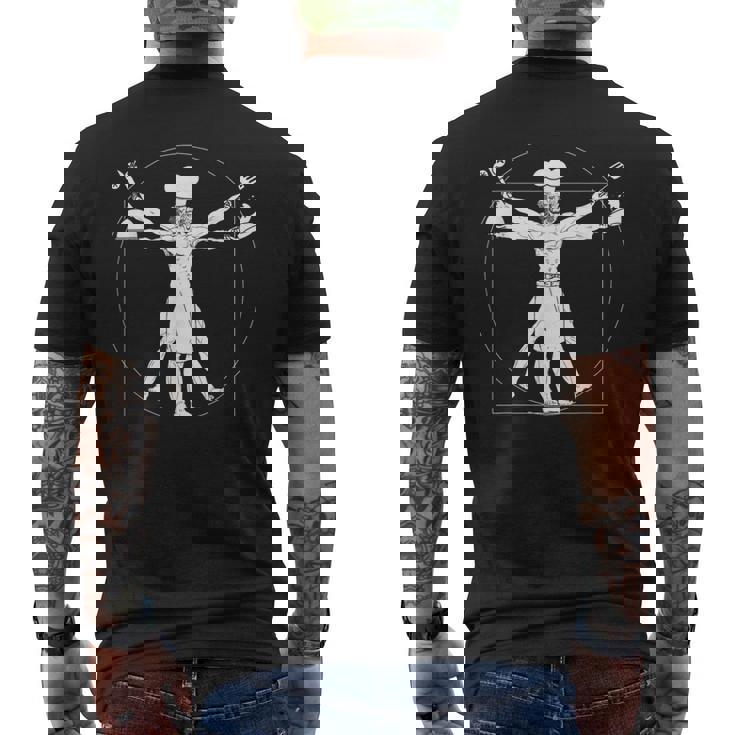 Chef Anatomy パロディ マルチアーム クッキングアート 料理グラフィック メンズTシャツ バックプリント