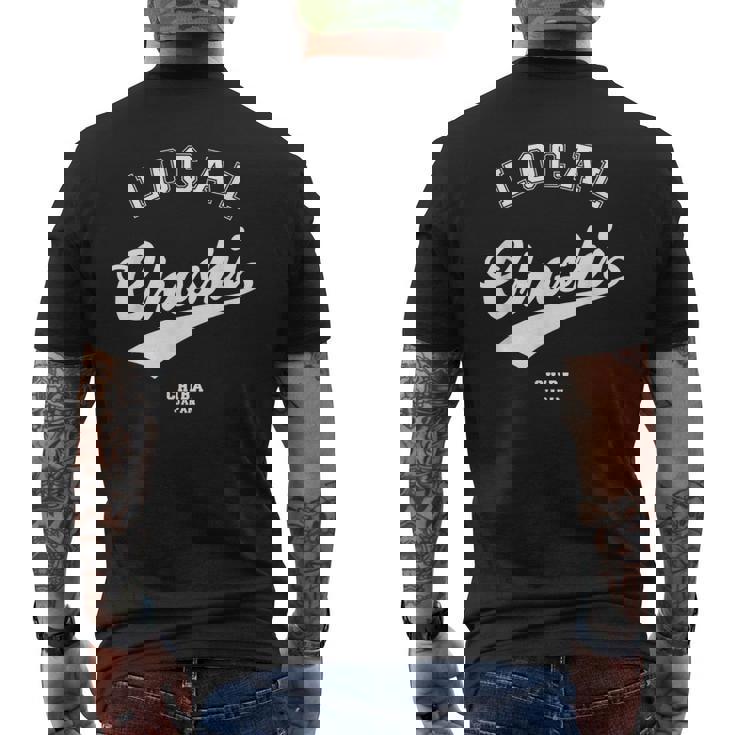 Choshi Local 銚子市ローカル 故郷 メンズTシャツ バックプリント