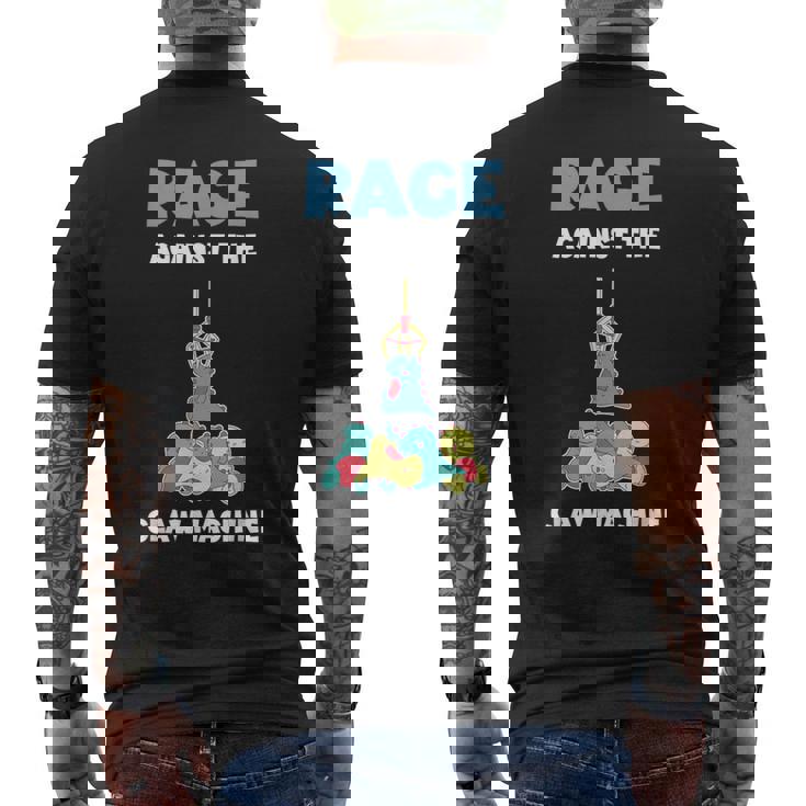 Claw Machine Rage Against Claw マシンスキル アーケードゲーマー メンズTシャツ バックプリント