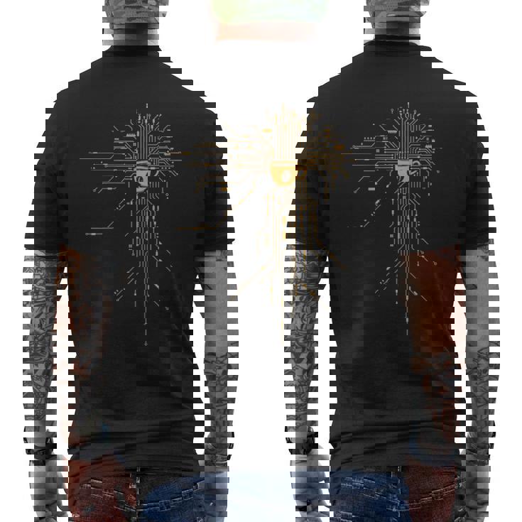 Coffee Powered Programmer Computer Geek CPU Print Men's Back Print T-Shirt