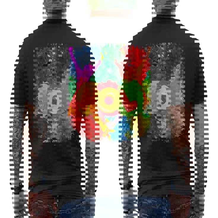 Color Mashup Wild Celebrations Happy Holi メンズTシャツ バックプリント