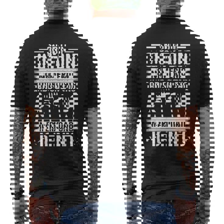 Contadino Regalo Papà Divertente Festa Del Papà Agricoltore T-shirt da uomo con stampa posteriore