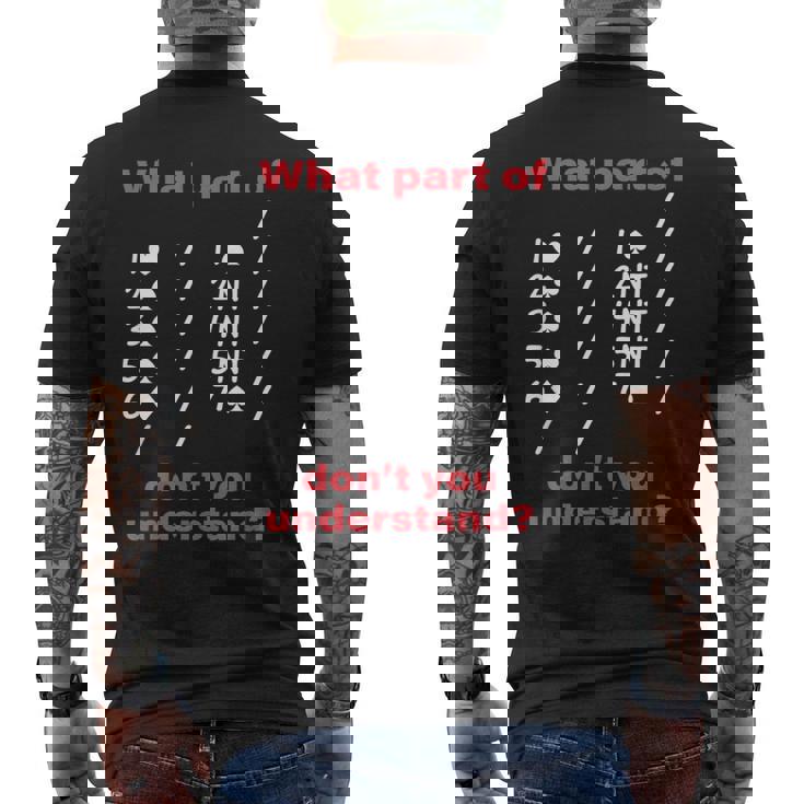 Contract Bridge アドバンスド入札 複製カードゲーム 面白い メンズTシャツ バックプリント