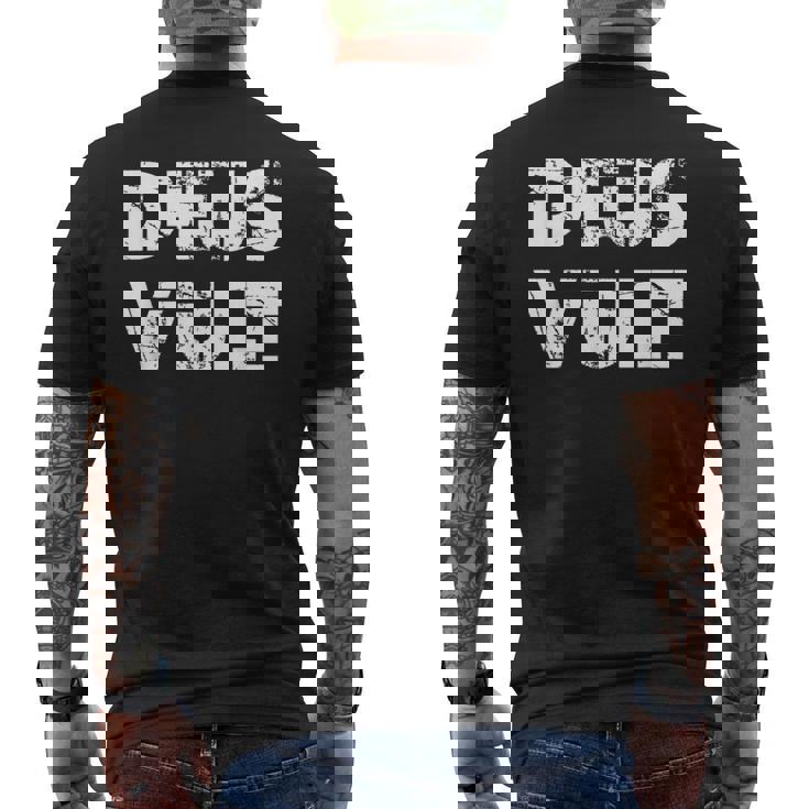 Cool Deusult God Wills It Meme Crusade メンズTシャツ バックプリント