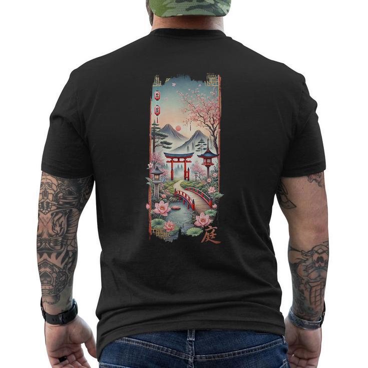 Culture Pure Du Japon Enaporwave 80'S 90'S Fleur Cerisier T-shirt imprimé au dos