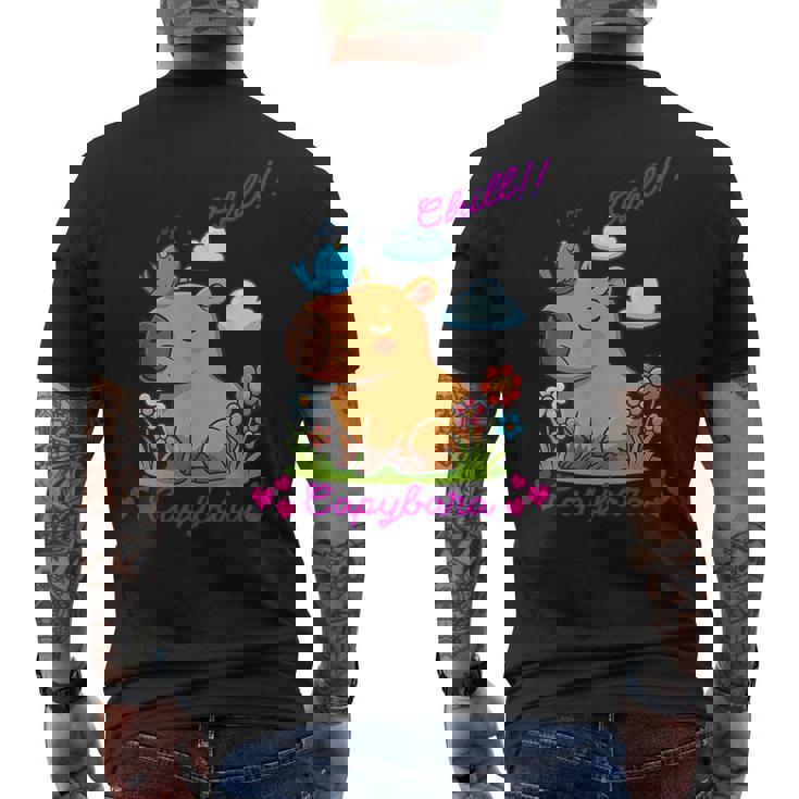 Cute Capybara Kawaii Anime Lover Men's T-shirt Back Print