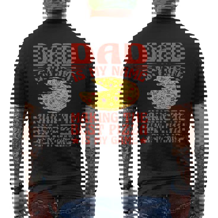 Dad Best Pizza Is My Game ピザ作り メンズTシャツ バックプリント