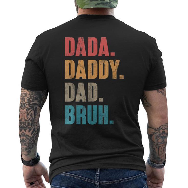 Dada Daddy Dad Bruh Retro Festa Del Papàintage Parent T-shirt da uomo con stampa posteriore