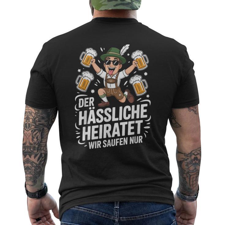 Der Hässliche Heiratet Wiraufen Nur Jga T-Shirt mit Rückendruck