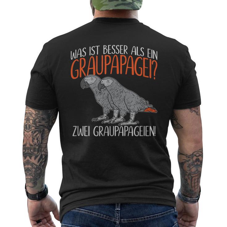 Deux Oiseaux Gris Du Gabon Quel Meilleur Qu'un Oiseau Gris Du Gabon T-shirt imprimé au dos