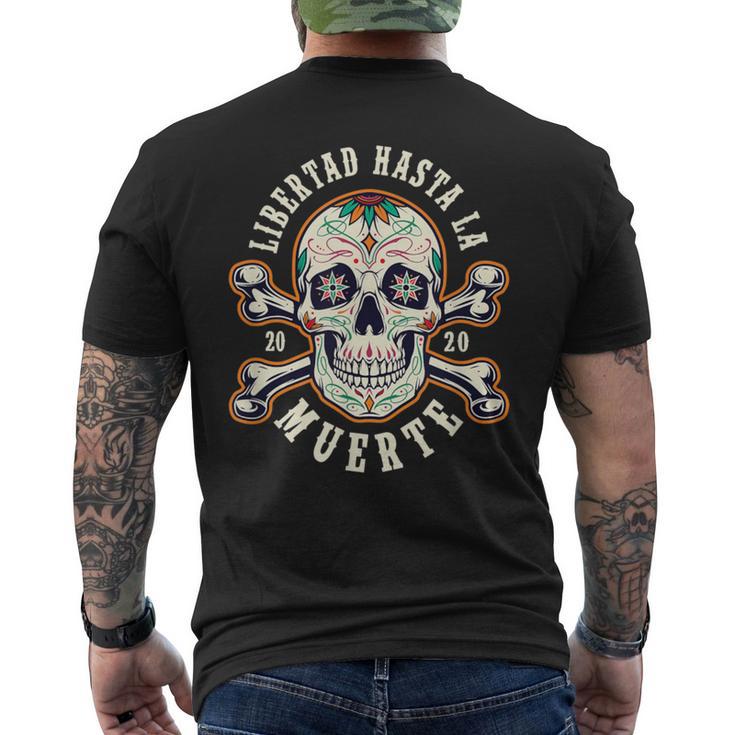 Dia De Los Muertos Tête De Mort Libertad T-shirt imprimé au dos