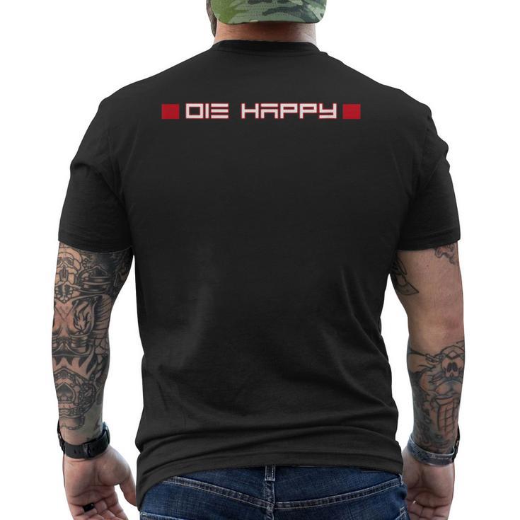 Die Happy Chwarz Cartoon Klein Kurzarm Klassisch Baumwolle T-Shirt mit Rückendruck