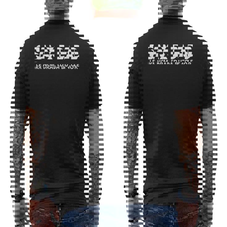 Divertenteassofono Papàax Papà T-shirt da uomo con stampa posteriore