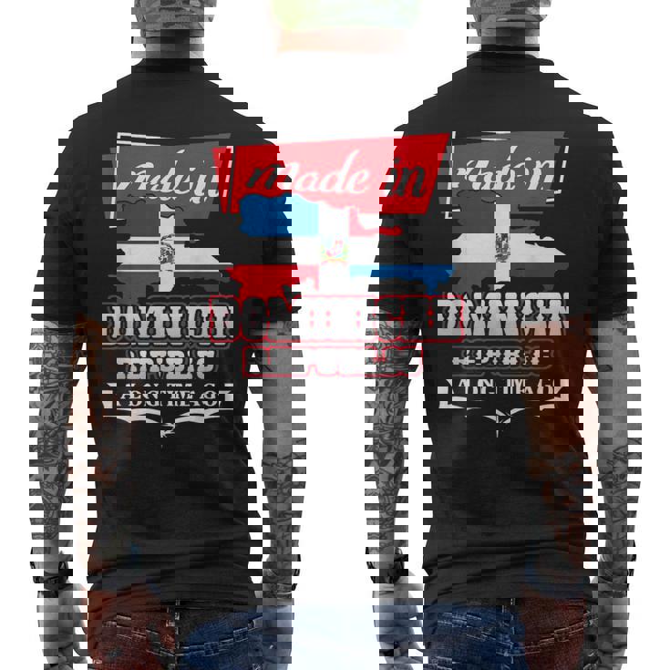 Dominican Republic Long Ago Country Flag Dr Native メンズTシャツ バックプリント