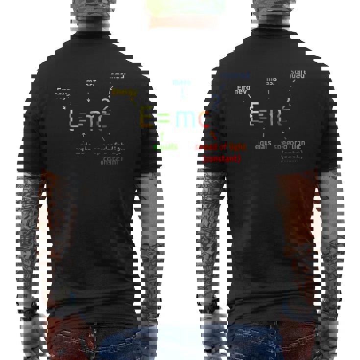 E Equals M C 2乗 EMc2 科学方程式 メンズTシャツ バックプリント