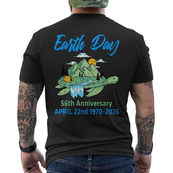 Earth Day 2026 56Th Anniversary Earth Day Turtle Men's T-shirt Back Print
