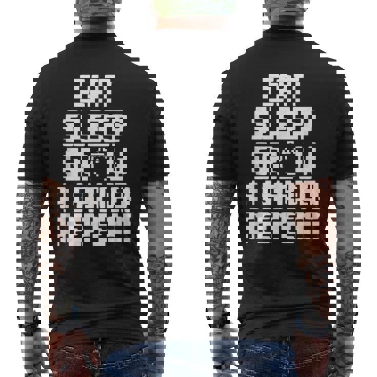 Eatleep Grow A Garden Repeat 面白い ガーデニング ゲーム メンズTシャツ バックプリント