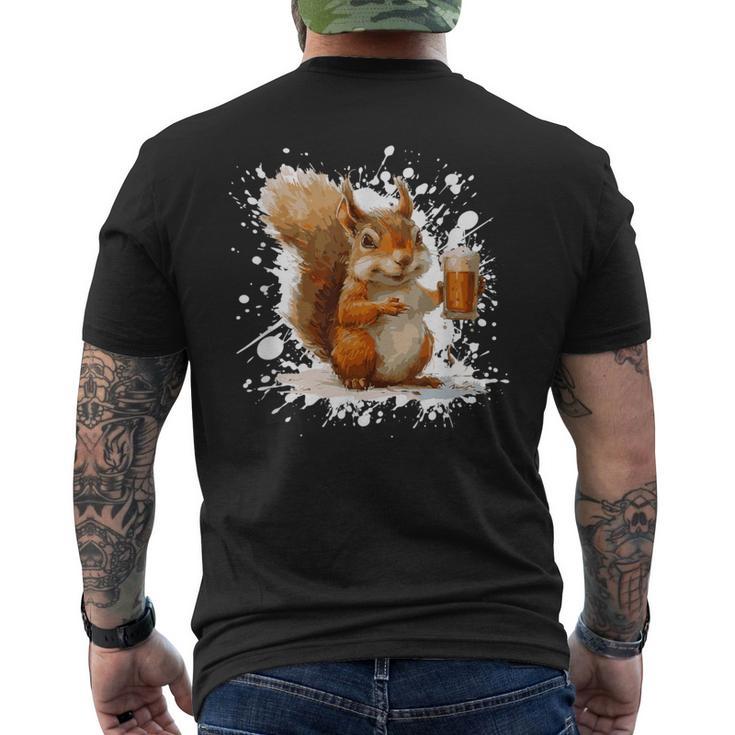 Écureuil Amusant Avec De La Bière T-shirt imprimé au dos