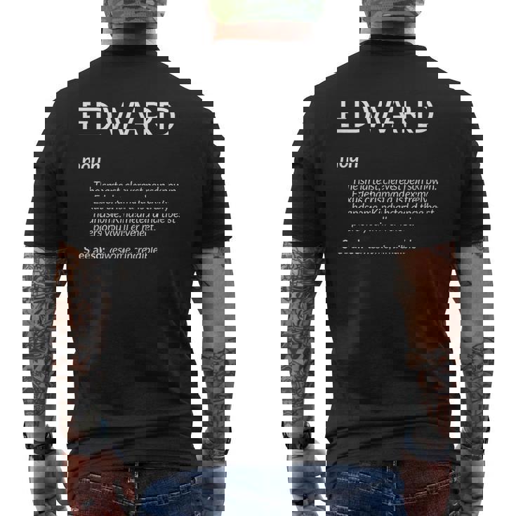Edward Is The Best Name Definition Ed Edward メンズTシャツ バックプリント