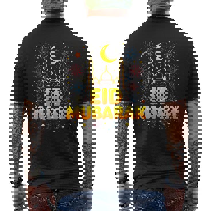 Eid Mubarak メンズTシャツ バックプリント