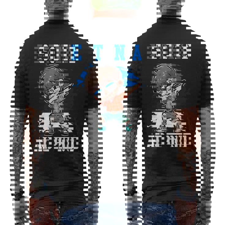 Estonian And Proud Estonian Boy Estonia Flag Men's Back Print T-Shirt