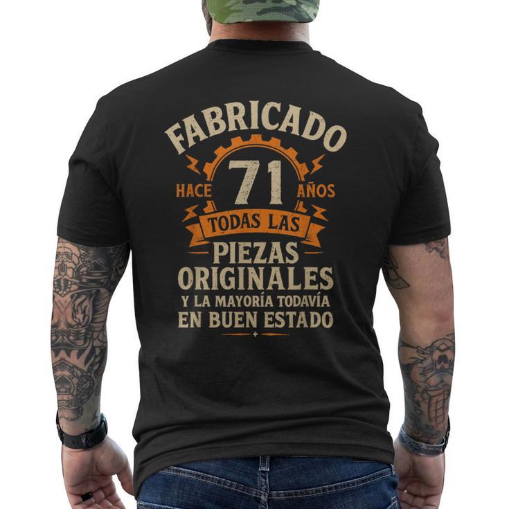 Fabricado Hace 71 Años Divertida Regalo 71 Cumpleaños Hombre Camiseta Hombre Estampado Espalda