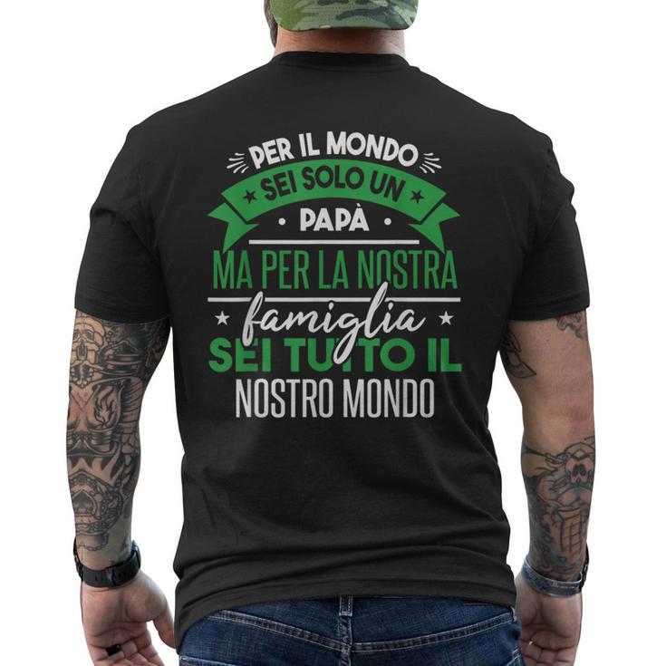 Festa Del Papa Regalo Festa Del Papà Famiglia Papà T-shirt da uomo con stampa posteriore