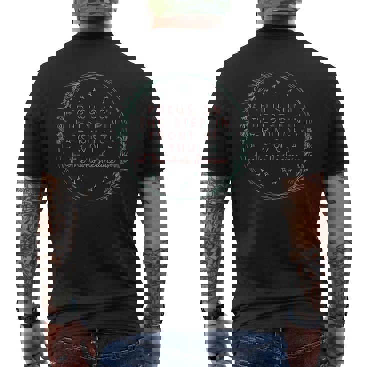 Focus On The Step Not The Whole Staircase Positive Tee Men's Back Print T-Shirt