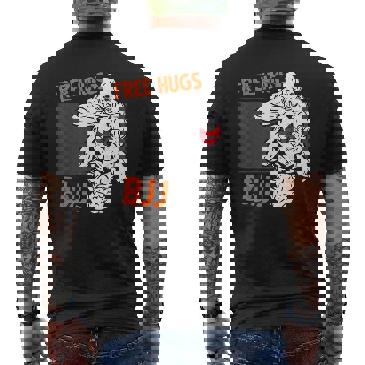 Free Hugs ブラジリアン柔術 Bjj 格闘技 面白い総合格闘技 メンズTシャツ バックプリント
