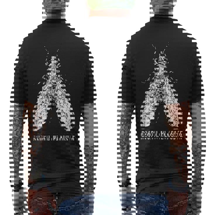 Fruit Fly Drosophila Melanogaster Forcientists メンズTシャツ バックプリント