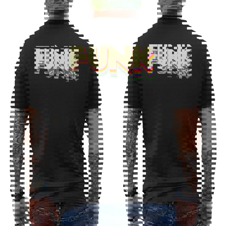 Funk ファンク、ソウル、ジャズ&ヒップホップミュージック ファン向け メンズTシャツ バックプリント
