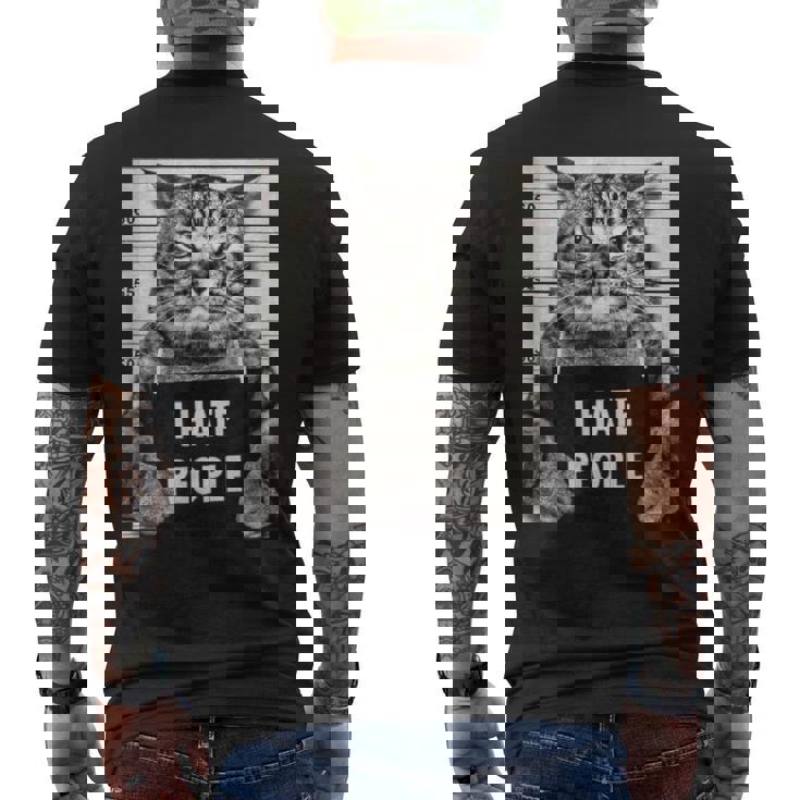 Cats Picture I Hate Peopleaying メンズTシャツ バックプリント